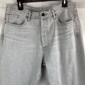 Goldsign gray button fly straight leg jeans size 30 NWT